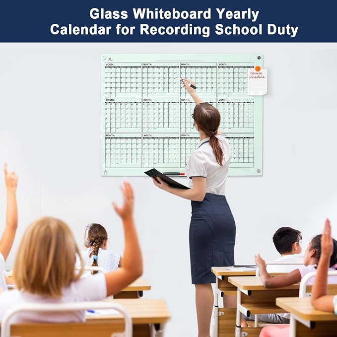 TSJ OFFICE Glass Calendar Whiteboard - Image 7