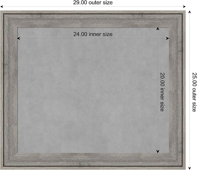 Amanti Art Grey Framed Magnetic Board 25x29 Medium Vision Board - Image 3