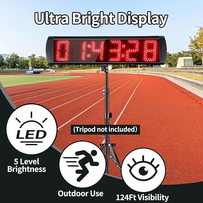 Portable 5 inch High 6 Digits LED Race Clock - Image 4