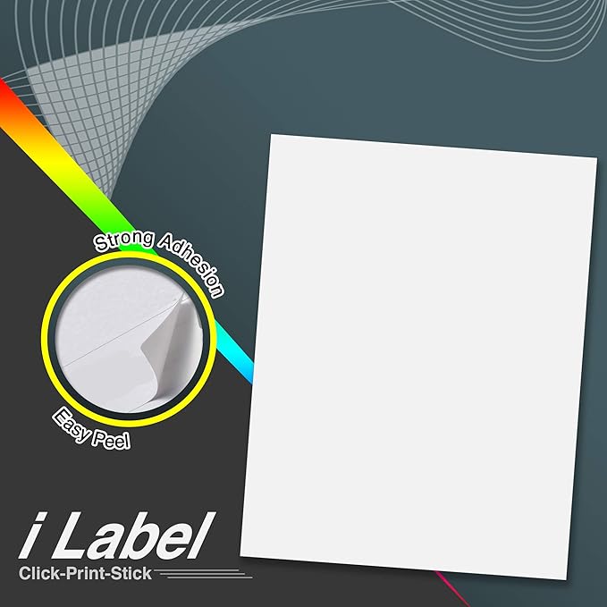 8.5" x 11" Full Sheet Label Sticker Paper - Image 4