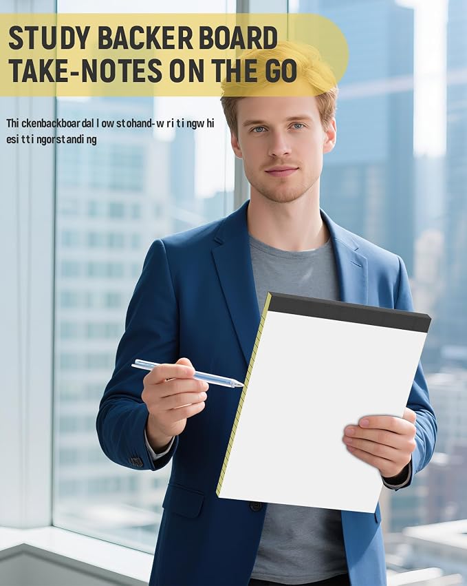 Legal Pads 8.5 x 11, 3 Pack Yellow Note Pads 8.5 x 11 Writing Pads Perforated - Image 5