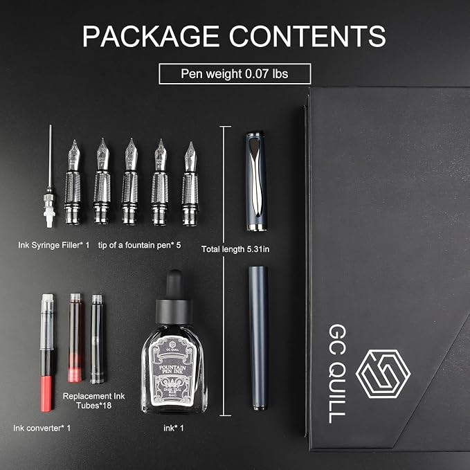 GC QUILL Calligraphy Fountain Pen Set - Image 2