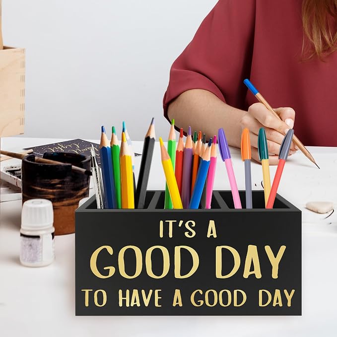 QZQE Inspirational Office Pen Pencil Holder Organizer - Image 2