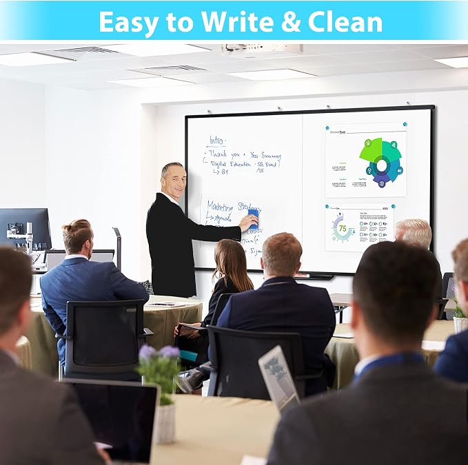 White Board Dry Erase 72x40, Large Magnetic Whiteboard Maxtek Dry Erase Boards - Image 6