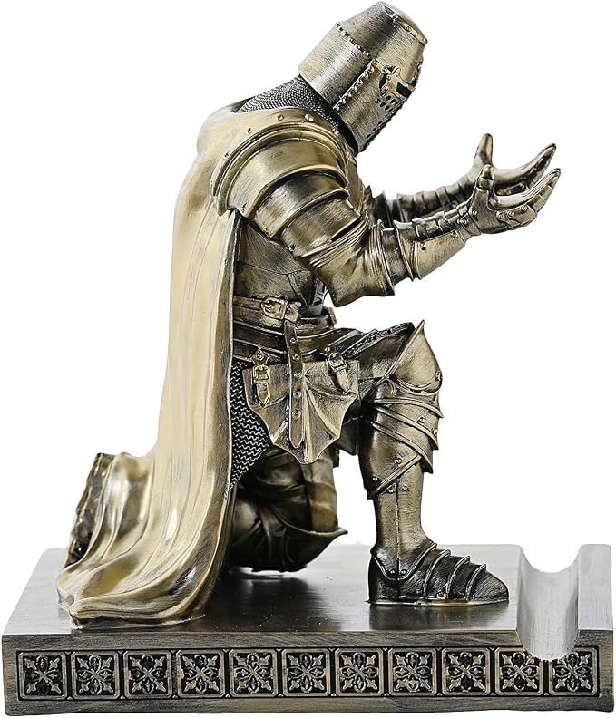 NCQIXIAO Medieval Templar Vanguard Officer Knight Pen Holder Pen Stand Desk - Image 9