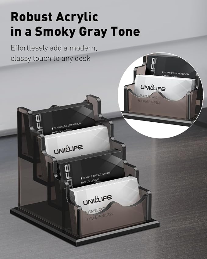 Uniclife Acrylic Business Card Holder - Image 5