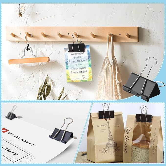 48 Pack Extra Large Binder Clips 2 Inch Paper Clip Large Binding Clip, Jumbo - Image 7