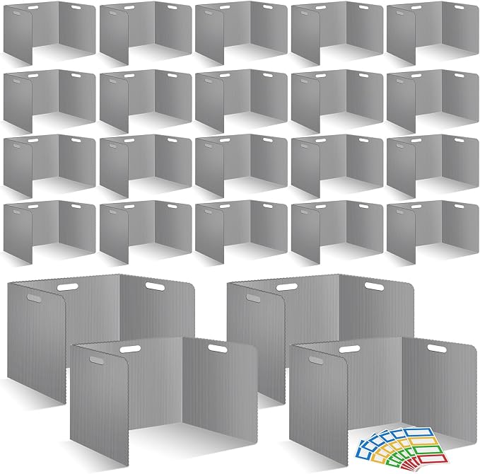 24 Pcs Desk Dividers for Students 14 × 17.5 × 14 Inch Plastic Durable and by ZSMKJIAYE