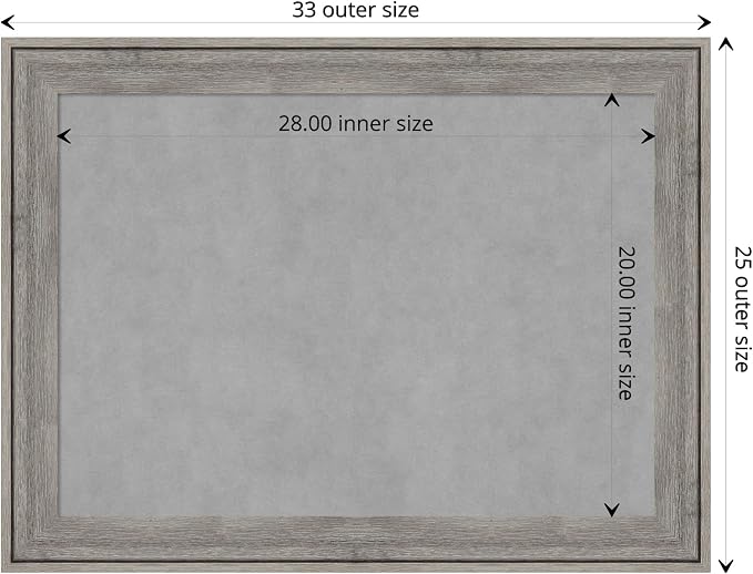 Amanti Art Grey Framed Magnetic Board 25x33 Medium Vision Board - Image 4