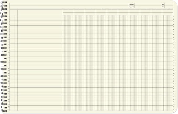 BookFactory Accounting Ledger Notebook/Large 10 Column Accounting Ledger - Image 3
