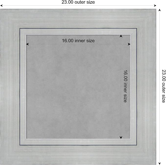 Amanti Art Silver Framed Magnetic Board 23x23 Small Vision Board - Image 3