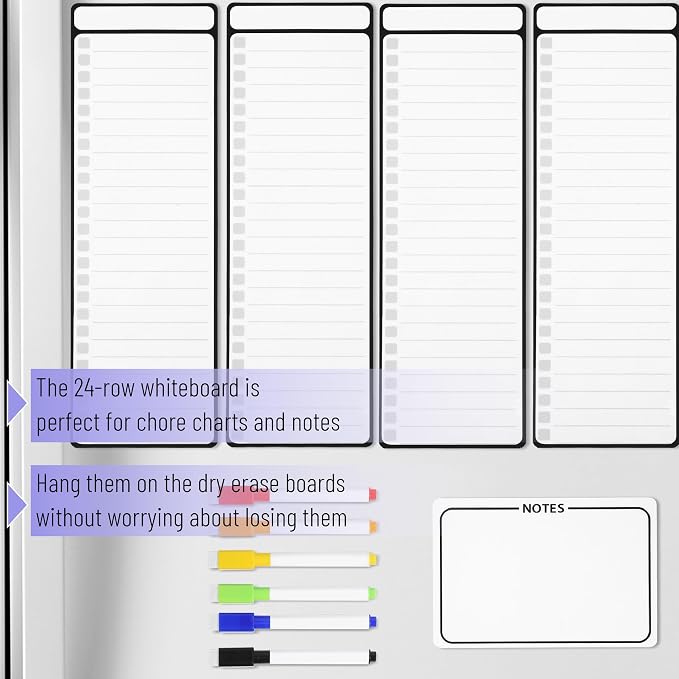 Mr. Pen- 4" x 12" Magnetic Dry Erase to Do List, 4X Dry Erase to Do List White - Image 3