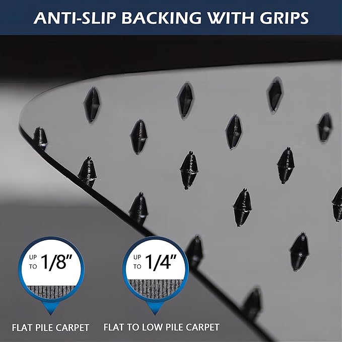 Chair Mat for Carpet, SALLOUS 46" x 60" Office Chair Mat for Carpeted Floors - Image 3