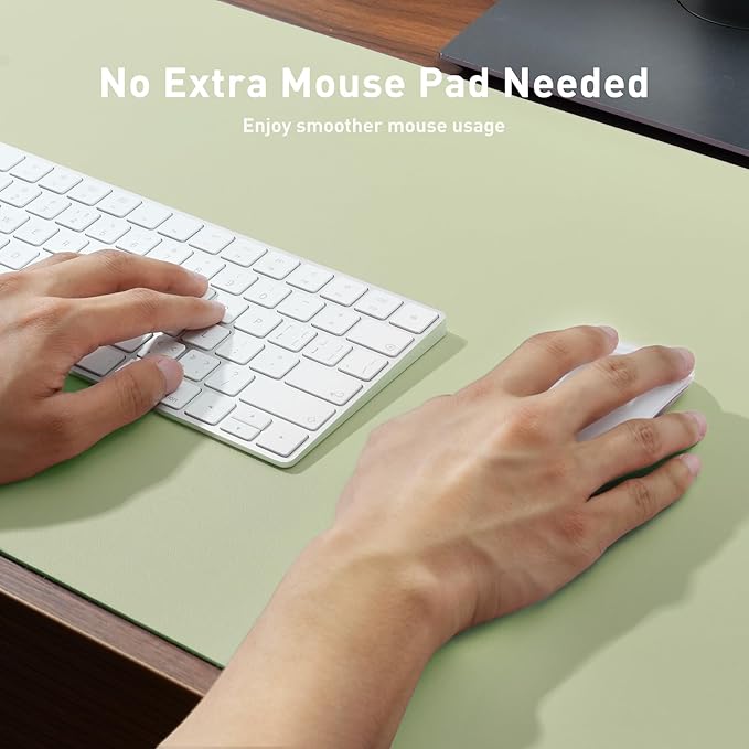 Aothia Leather Desk Pad Protector, Office Mat, Large Mouse Pad, Non-Slip PU - Image 3
