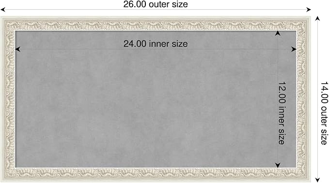 Amanti Art Silver Framed Magnetic Board 14x26 Small Vision Board - Image 2