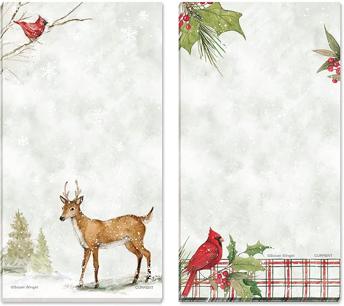 Current Peaceful Forest Holiday Magnetic Notepad Set – Set of 12 Memo Pads - Image 2