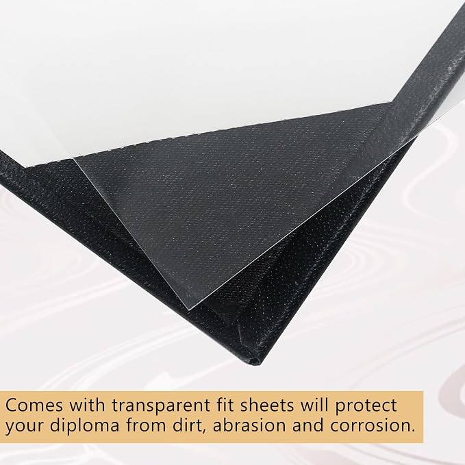 GraduationMall 11"x14" Smooth Padded Diploma Cover Certificate Holder Black - Image 5