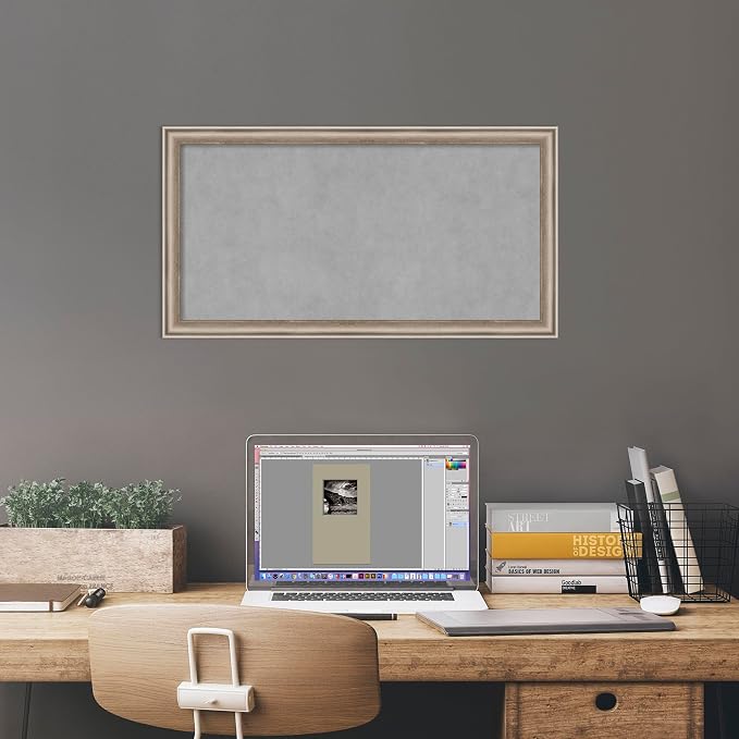 Amanti Art Silver Framed Magnetic Board 14x26 Small Vision Board - Image 6