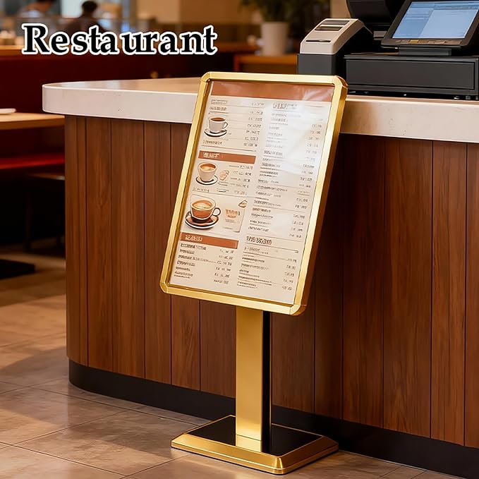 lesolar Display Menu Stand, 21x29 Inch Heavy Duty Aluminum Pedestal Sign Holder - Image 7