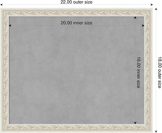 Amanti Art Silver Framed Magnetic Board 18x22 Small Vision Board - Image 2