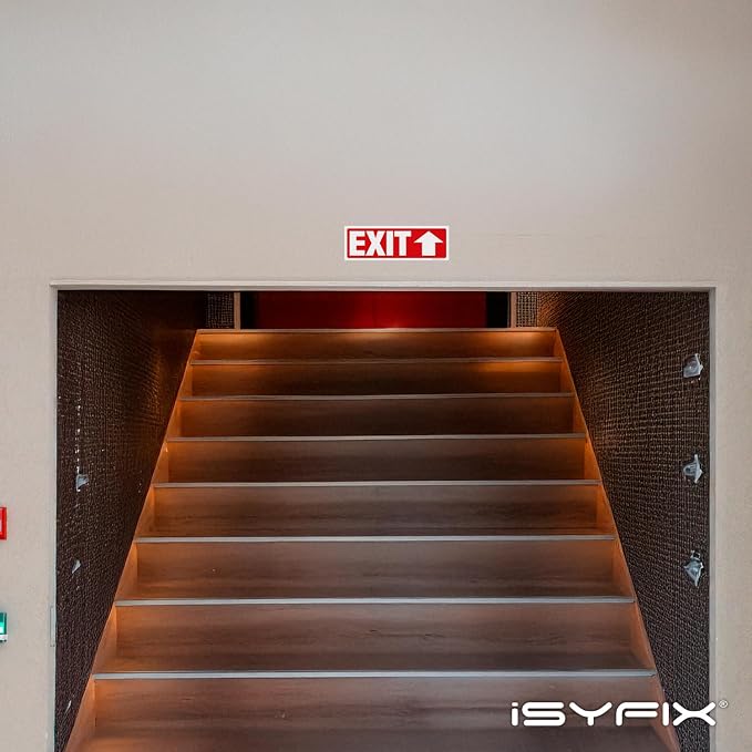 iSYFIX Exit Signs Stickers 12 Pack 12x4 Inch - Image 4