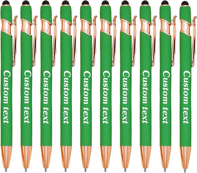 CRME Personalized Pens with Stylus Tip Customized Pens with Name/Logo Soft Grip by Unknown
