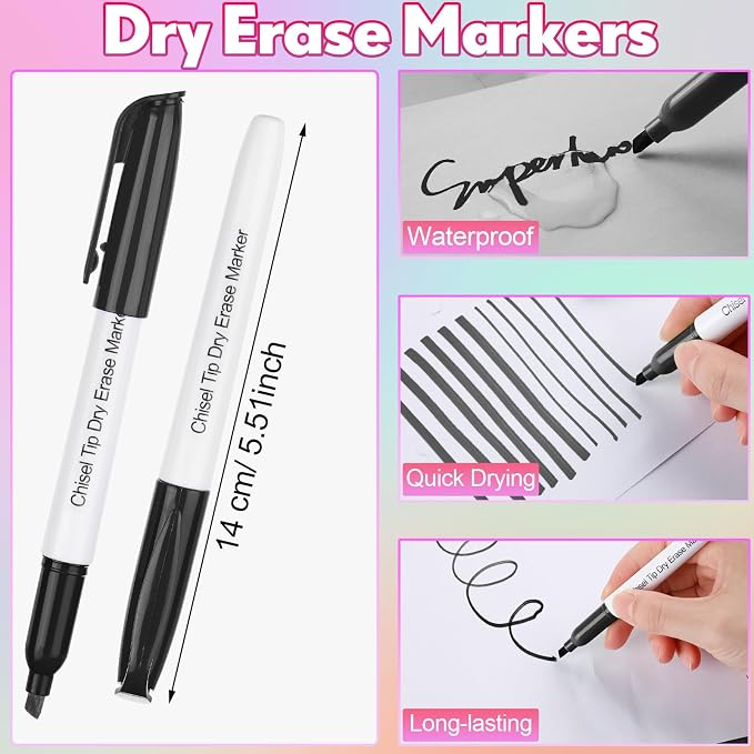 Sepamoon 240 Pack Dry Erase Markers Bulk Chisel Tip Whiteboard Markers Pens Low - Image 3