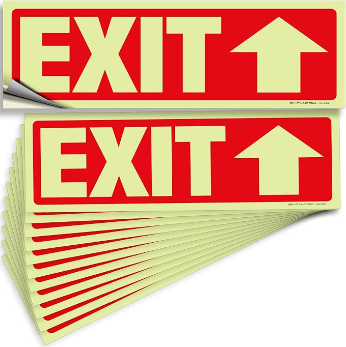 iSYFIX Exit Stickers Signs by iSYFIXPREMIUMSIGNS
