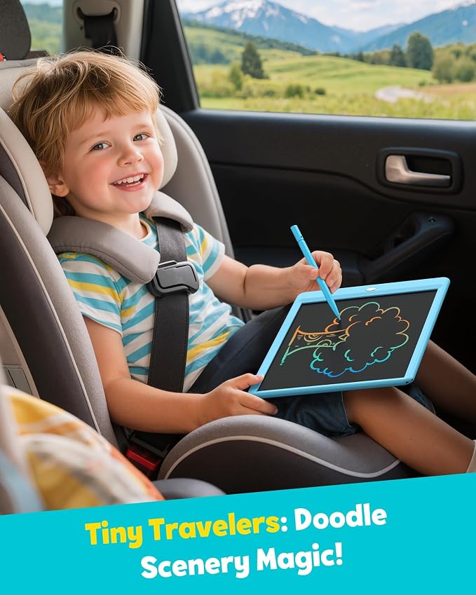 TEKFUN LCD Writing Tablet for Kids, 10-inch Coloring Drawing Pad, Mess Free - Image 9
