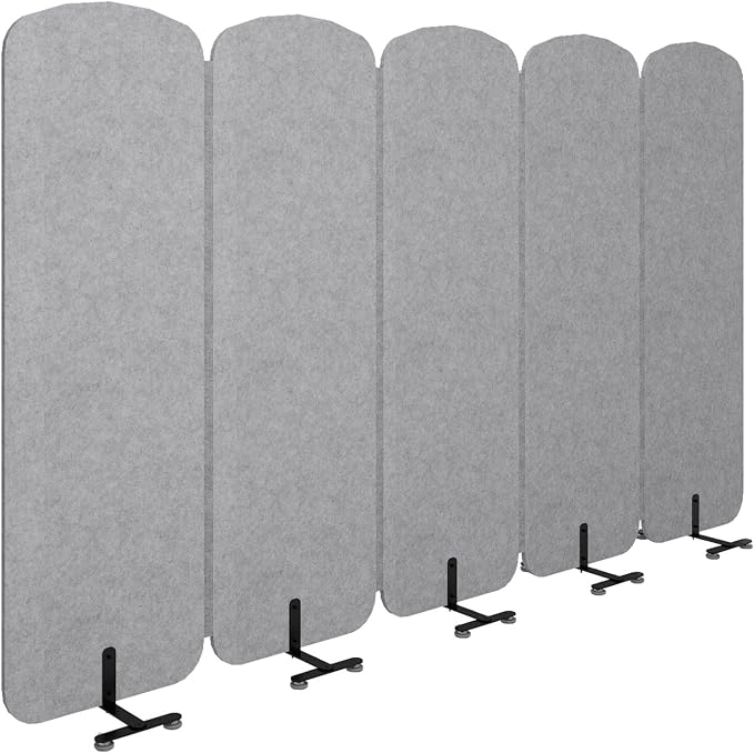 Natwind 5 Panel 122.8 x 71 in Office Room Privacy Protect Space Divider - Image 9