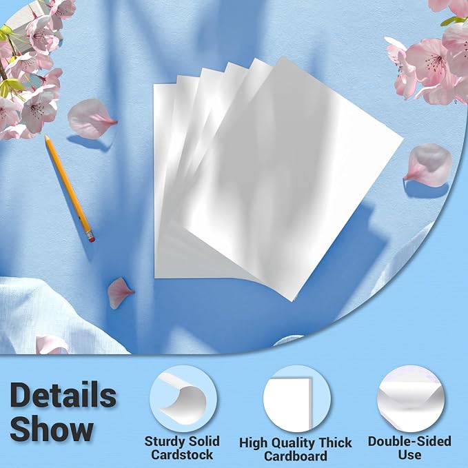 Cardstock 8.5 x 11, Thick Printer Paper 75 lb/200 gsm, 40 Sheets Card Stock - Image 3