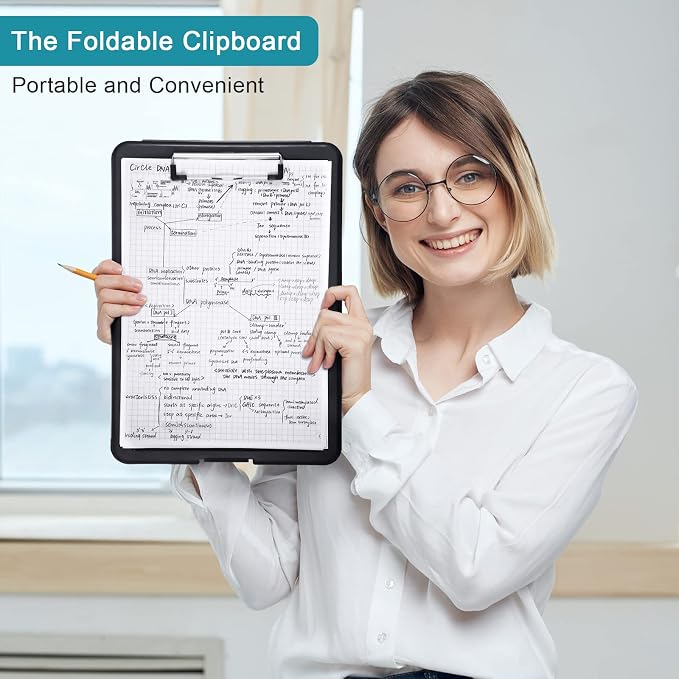 Epakh 12 Pcs Clipboard with Storage Bulks Plastic Storage Foldable Nursing - Image 6