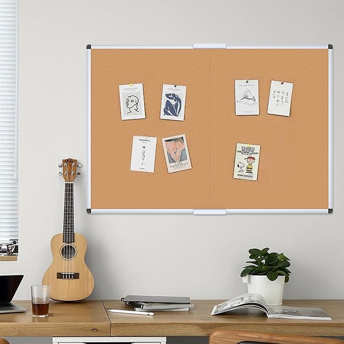 VIZ-PRO Cork Bulletin Board/Foldable Noticeboard, 36 X 24 Inches - Image 6