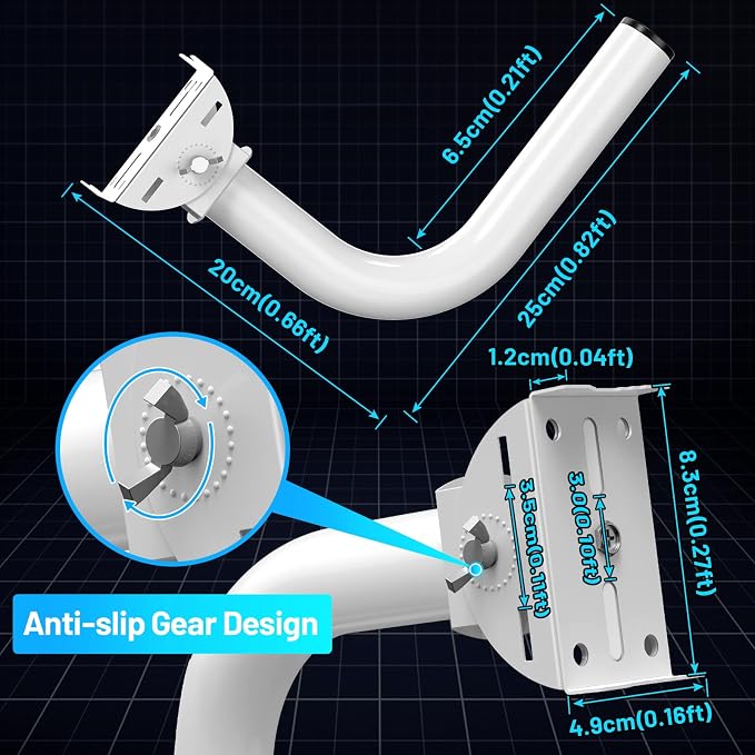 UeeVii 4-Pack Universal Wireless Bridge Bracket Mount, Pole and Wall-Mounted - Image 4
