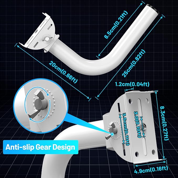 UeeVii Universal Wireless Bridge Bracket Mount, Pole and Wall-Mounted Mount - Image 4