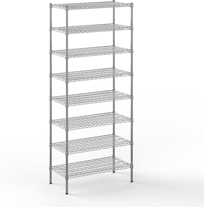 Regal Altair 18" Deep x 36" Wide x 86" Height Wire Shelving Kit | 8-Tier | NSF by Regal+Altair