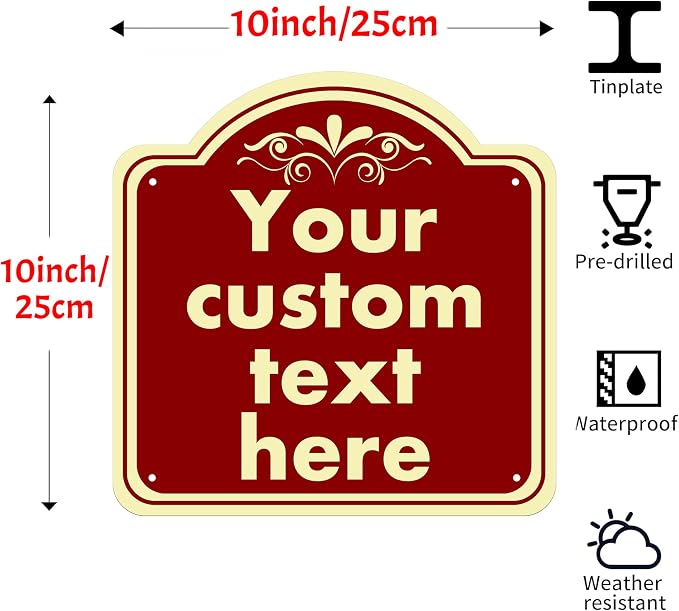 Custom Sign, Custom Indoor/Outdoor Decorative Sign，Aluminum Weatherproof Metal - Image 2