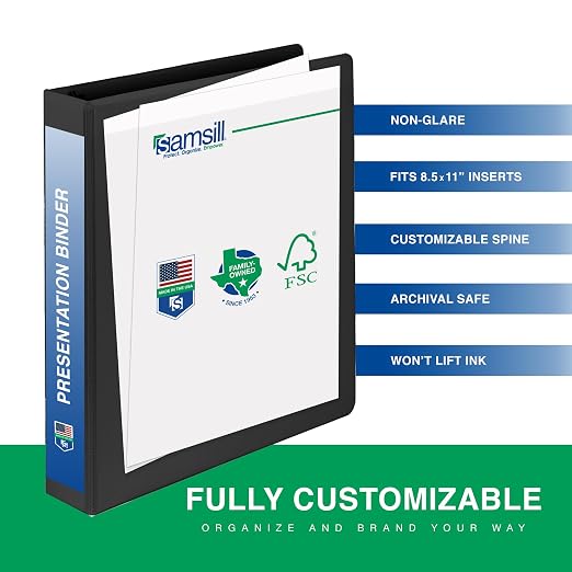 Samsill 2 Inch 3 Ring Binder, Made in USA, Economy Round Ring, 425 Sheet - Image 3