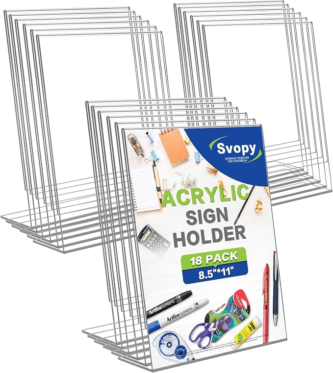 SVOPY Acrylic Sign Stand Holders by SVOPY