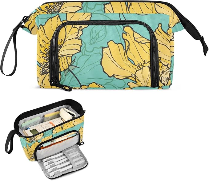 Bolaz Big Capacity Pencil Pen Case Pouch Bag School College Office Organizer - Image 2
