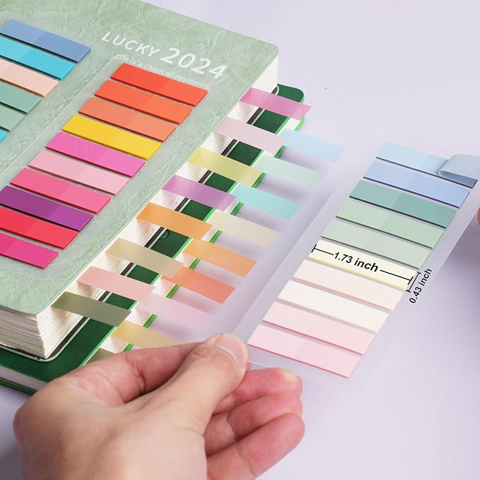 Book Tabs for Annotating, Sticky Tabs Transparent Small Sticky Notes Flags - Image 2