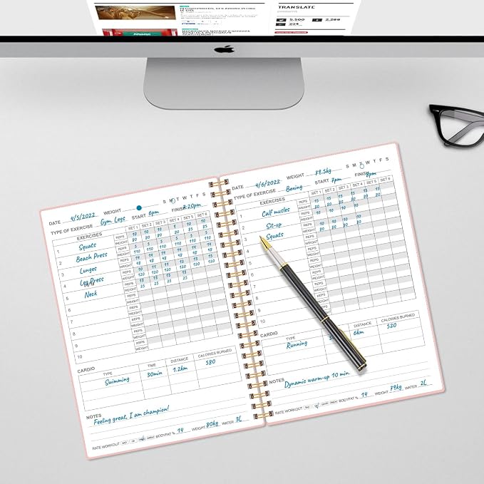 Fitness Journal for Women & Men, A5 Workout Journal/Planner Daily Exercise Log - Image 6