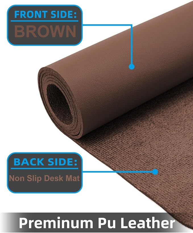 Extra Large Desk mat, Leather Desk Pad Protector, Office Desk Mat, Mouse Pad - Image 2