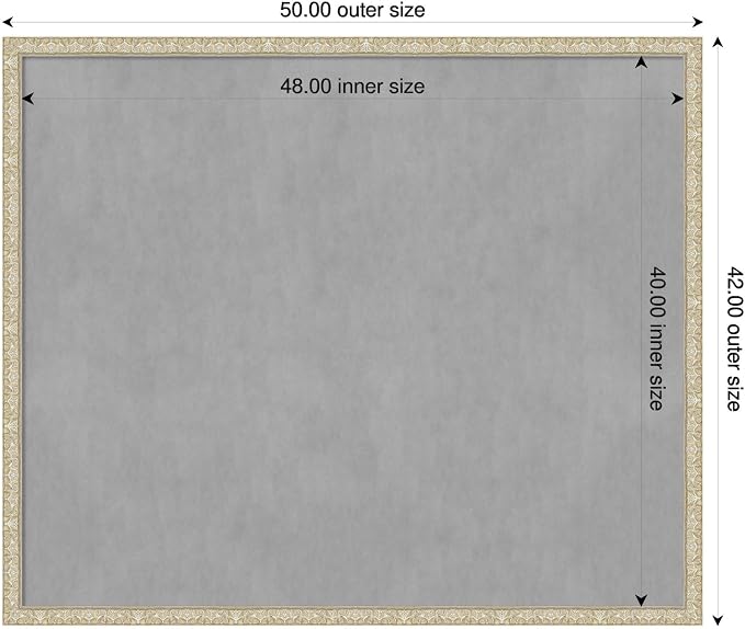 Amanti Art Silver Framed Magnetic Board 42x50 Oversize Vision Board - Image 2