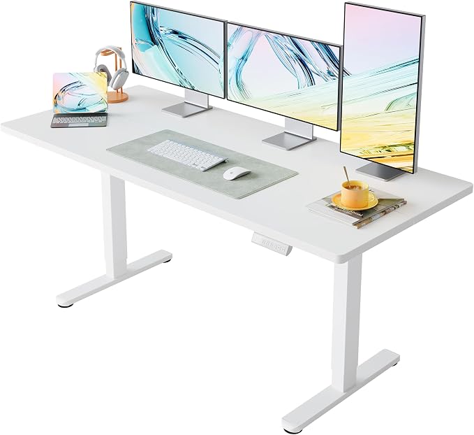 HUANUO 63 x 28 inch Electric Standing Desk Adjustable Height, 4 Memory Height by HUANUO
