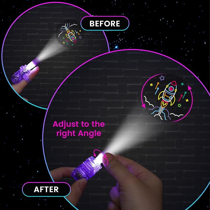 LovesTown 24PCS Space Themed Party Favors, LED Finger Lights - Image 5