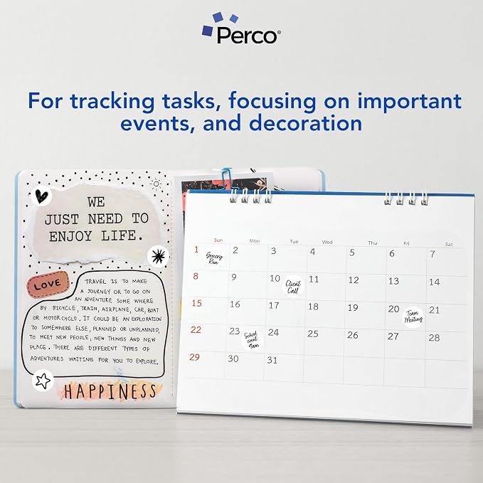 Perco White 1-Inch Round Circle Dot Sticker Labels - Image 3