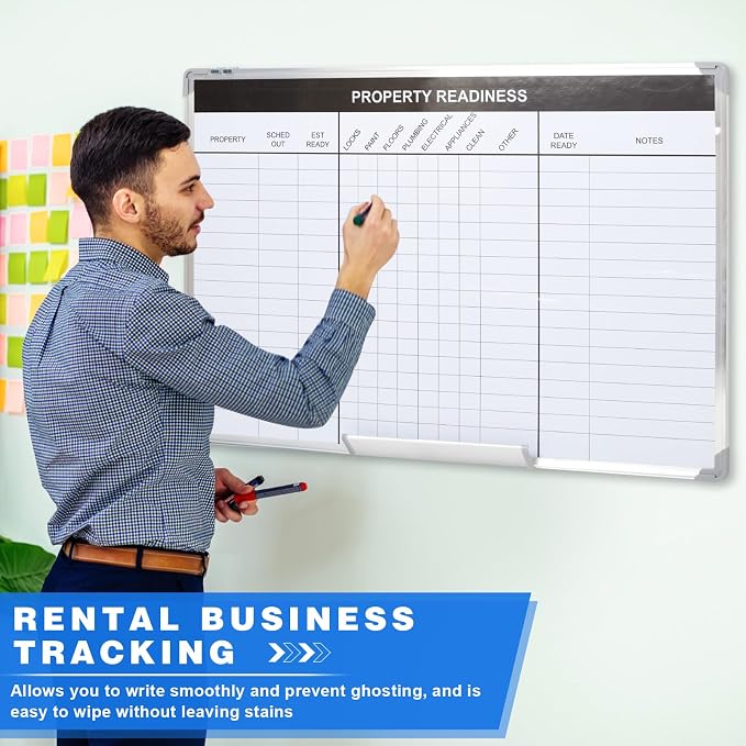 Lincia Property Readiness Dry Erase Whiteboard Magnetic Dry Erase Board - Image 5