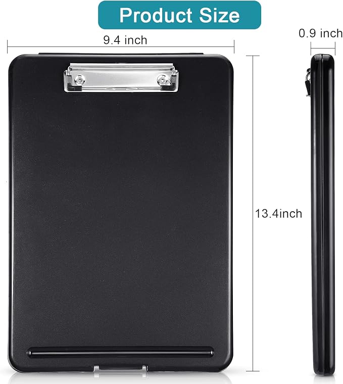 Epakh 12 Pcs Clipboard with Storage Bulks Plastic Storage Foldable Nursing - Image 2