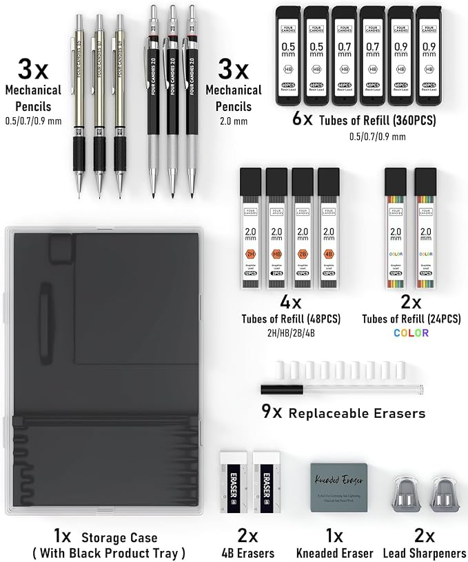 Four Candies 25PCS Art Mechanical Pencil Set - Image 5